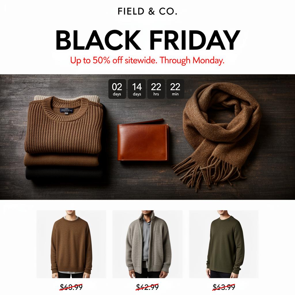 Field & Co. — Sales / BFCM (Apparel)