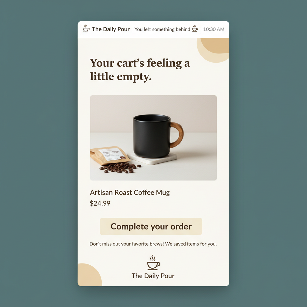The Daily Pour — Cart recovery (Abandoned cart)