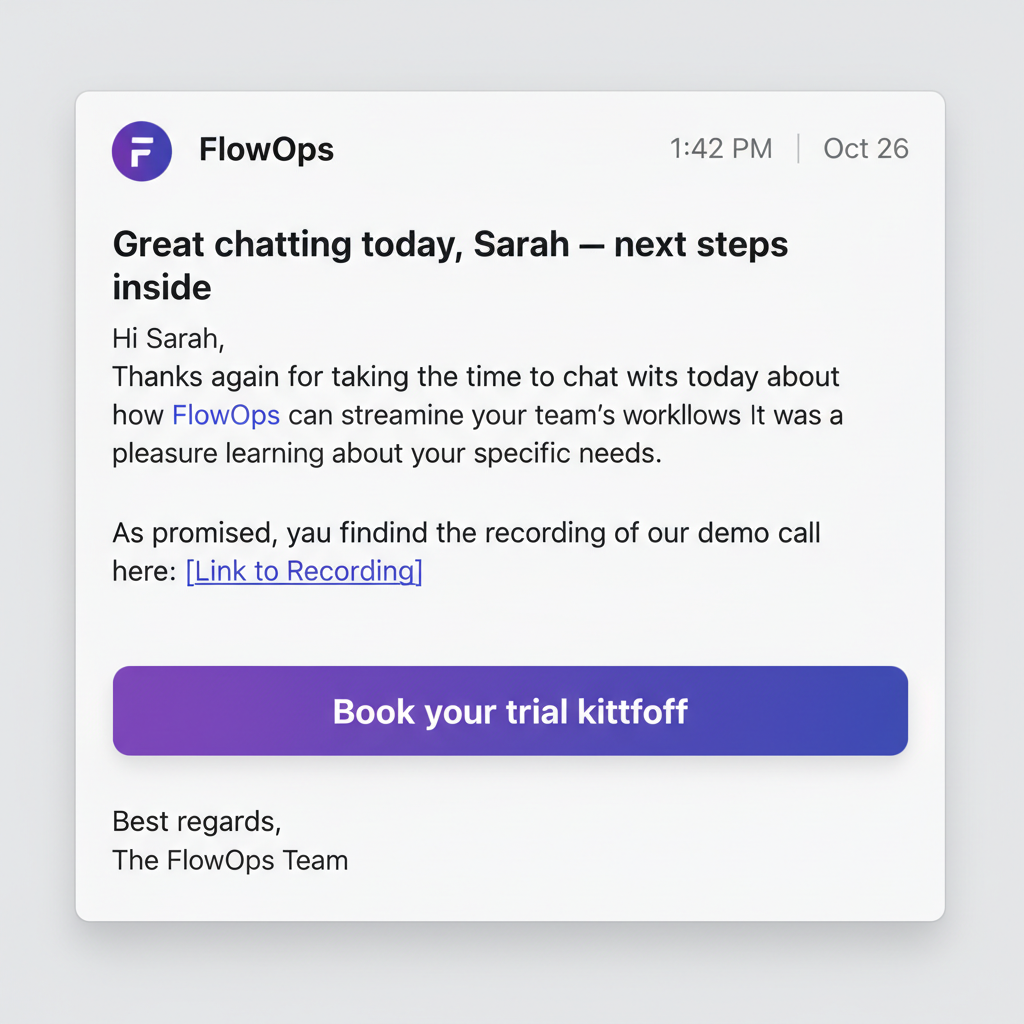 Follow-ups email example