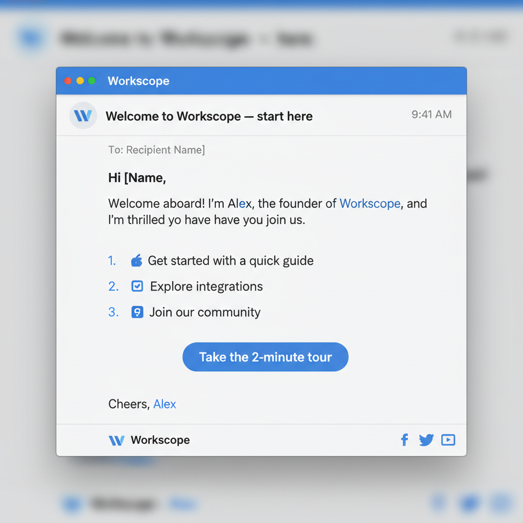 Workscope — Lead nurture (Day 1 welcome)